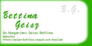 bettina geisz business card